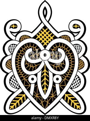 tatuaggio della tartaruga Illustrazione Vettoriale