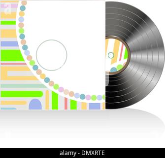 Disco in vinile coperchio in texture astratta. Vettore Illustrazione Vettoriale