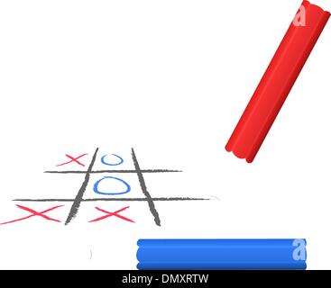 Tic-tac-toe game Illustrazione Vettoriale