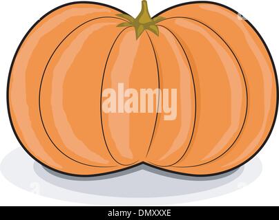 Illustrazione Vettoriale di zucca cartoon Illustrazione Vettoriale