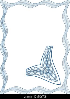 Classic arabescato confine per diploma o di un certificato Illustrazione Vettoriale