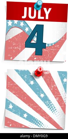 Note patriottica su bianco Illustrazione Vettoriale