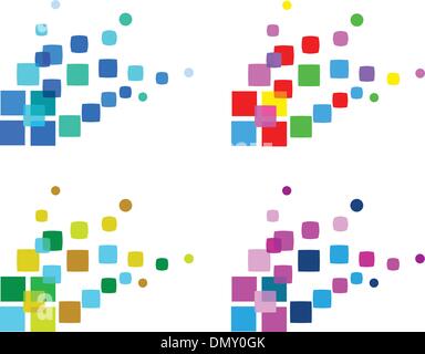 Set di abstract gli elementi di design, vettore Illustrazione Vettoriale