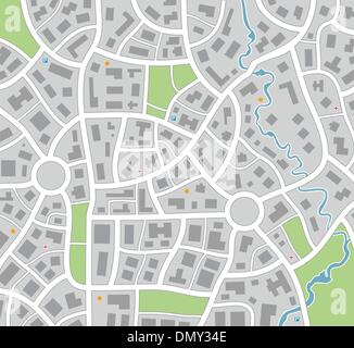 Mappa della città di vettore Illustrazione Vettoriale