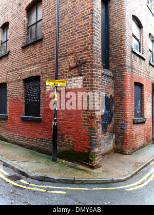 Ripristinato weaver cottages in Back Turner Street Northern Quarter Manchester REGNO UNITO Foto Stock