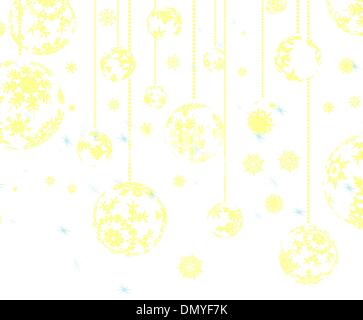 Natale sfondo bokeh di fondo con baubles. EPS 8 Illustrazione Vettoriale