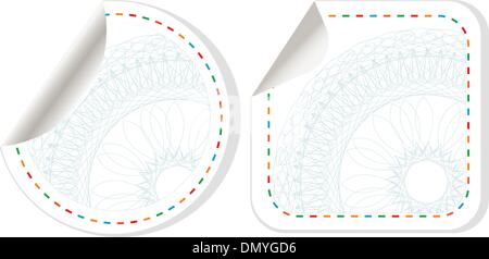 Vettore set di adesivi con simbolo astratto Illustrazione Vettoriale