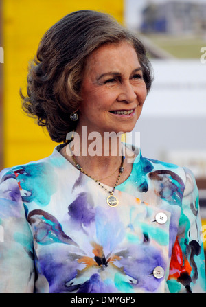 La regina Sofia in un evento pubblico a Mallorca Foto Stock