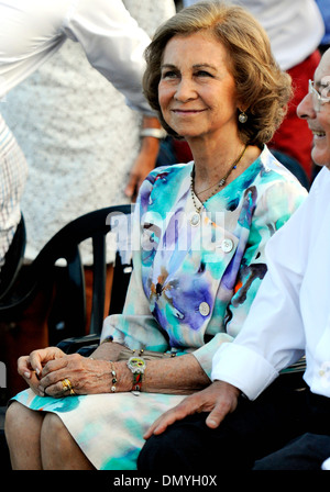La regina Sofia in un evento pubblico a Mallorca Foto Stock