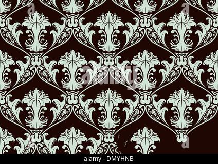 Seamless carta da parati damascata Illustrazione Vettoriale