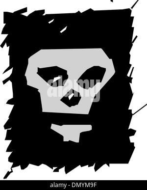Cranio Simbolo Pericolo. Illustrazione Vettoriale