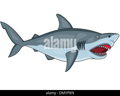 Squalo arrabbiato Illustrazione Vettoriale