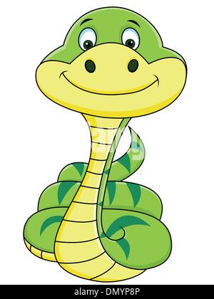 Divertente snake cartoon Illustrazione Vettoriale