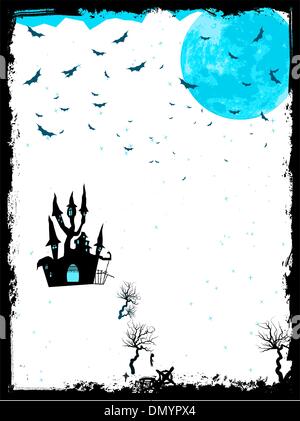 Spooky Halloween composizione orrore. EPS 8 Illustrazione Vettoriale