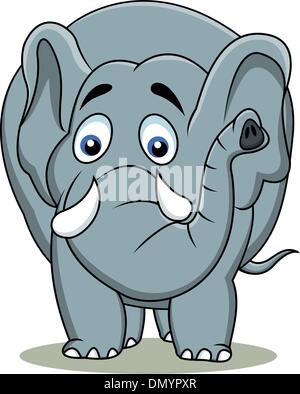 Simpatico cartoon di elefante Illustrazione Vettoriale