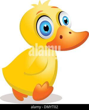 Funny duck cartoon Illustrazione Vettoriale
