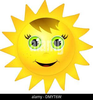 Sole sorridente Illustrazione Vettoriale