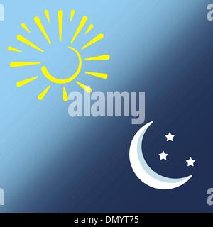 Di giorno e di notte Illustrazione Vettoriale