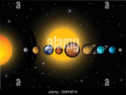 Sistema solare Illustrazione Vettoriale