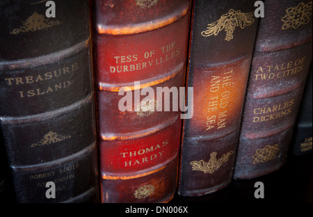 Collezione di antichi classici libri di autori storici Foto Stock