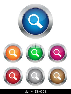Pulsanti di ricerca Illustrazione Vettoriale