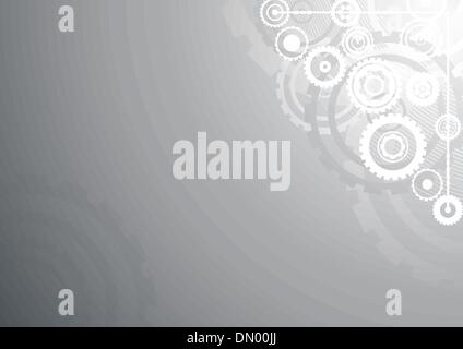 Argento Sfondo tecnologico Illustrazione Vettoriale