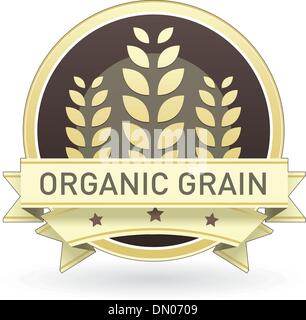 Grano organico etichetta alimentare Illustrazione Vettoriale