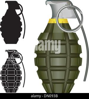 Ananas grenade vettore Illustrazione Vettoriale