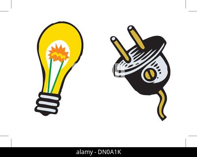 Interruttore della lampadina Illustrazione Vettoriale