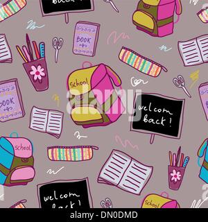 Si torna a scuola di disegno. Illustrazione Vettoriale