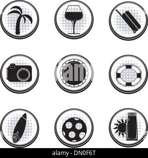 Set di nero icone vettoriali. EPS10 Illustrazione Vettoriale