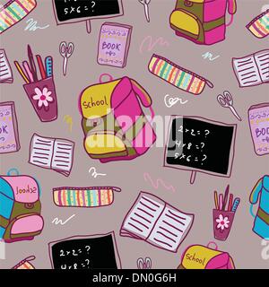 Si torna a scuola di disegno. Illustrazione Vettoriale