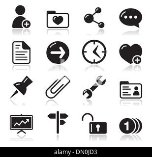 Web Internet set di icone Illustrazione Vettoriale