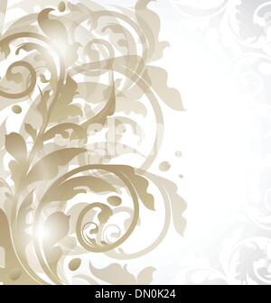 Scheda di Natale o un invito con abstract degli elementi floreali Illustrazione Vettoriale