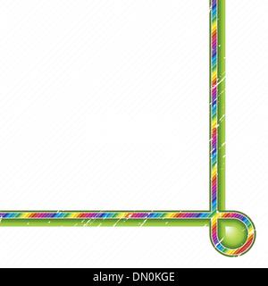 Rainbow curva verde design ad angolo Illustrazione Vettoriale