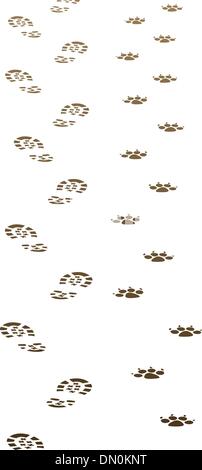 Piede di vettore di stampe Illustrazione Vettoriale