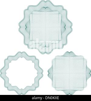 Set di vettore arabescato rosette Illustrazione Vettoriale