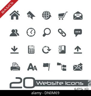 Le icone dei siti web // nozioni di base Illustrazione Vettoriale