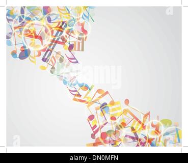 Multicolor note musicali Illustrazione Vettoriale