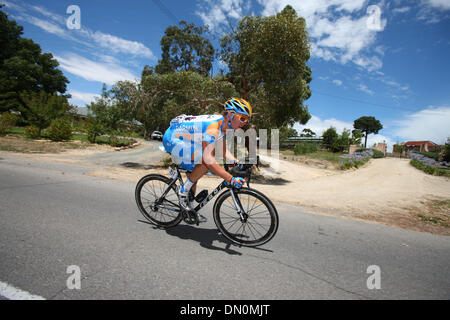 Jan 21, 2010 - Adelaide, Australia - JACK BOBRIDGE pilota di piombo con il team Garmin nel Santos Tour Down Under Stage 3 da Unley a Stirling in South Australia una distanza di 133km (credito Immagine: © Gary Francesco/ZUMA Press) Foto Stock