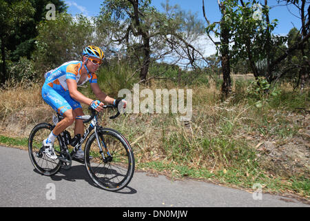 Jan 21, 2010 - Adelaide, Australia - JACK BOBRIDGE pilota di piombo con il team Garmin nel Santos Tour Down Under Stage 3 da Unley a Stirling in South Australia una distanza di 133km (credito Immagine: © Gary Francesco/ZUMA Press) Foto Stock