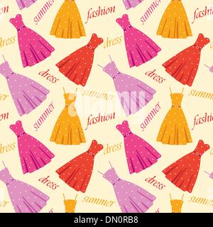 Seamless abiti estivi pattern Illustrazione Vettoriale