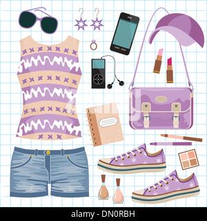 La Gioventù insieme alla moda Illustrazione Vettoriale
