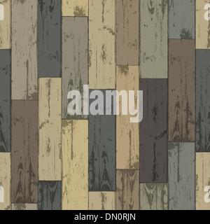 In legno di più tavole a colori. Seamless pattern, illustrazione vettoriale Illustrazione Vettoriale