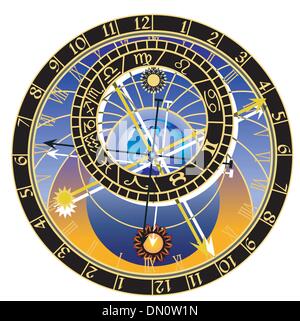 Orologio astronomico - vettore Illustrazione Vettoriale