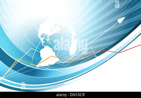 Statistica mondiale sullo sfondo. Eps10 Illustrazione Vettoriale