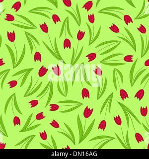 Seamless tulip disegno vettoriale Illustrazione Vettoriale