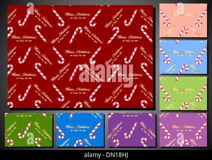 Set di seamless sfondi per il nuovo anno e di Natale Illustrazione Vettoriale