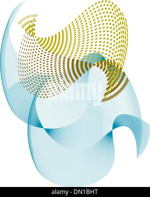 Cerchio e layout di onda Illustrazione Vettoriale