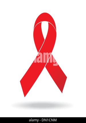 Uomo di salto e nastro rosso su sfondo bianco Illustrazione Vettoriale